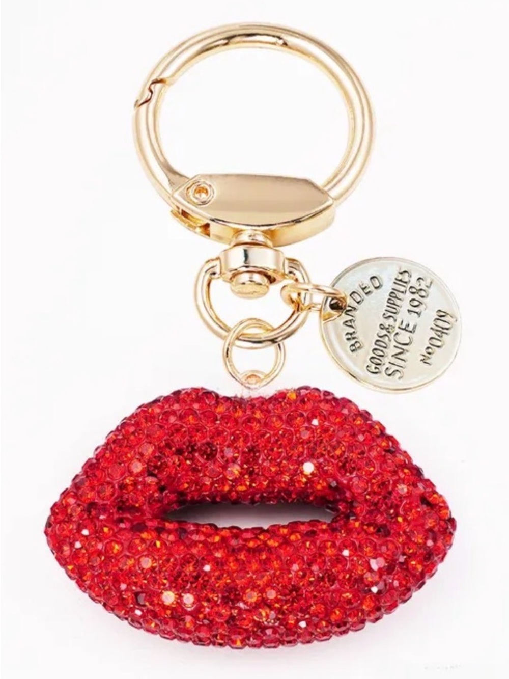 Red Crystal Lip Keychain Bag Charm key chain - Accessories New in package